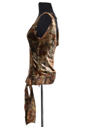 Top sans manche Hugo Boss Doré en Viscose