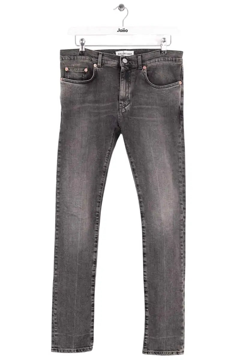 Jean slim Balenciaga Gris en Denim, taille S - Seconde Main