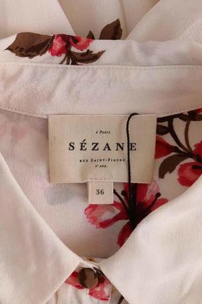 Chemise Sézane Ecru en Soie