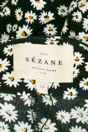 Mini short Sézane Noir en Viscose