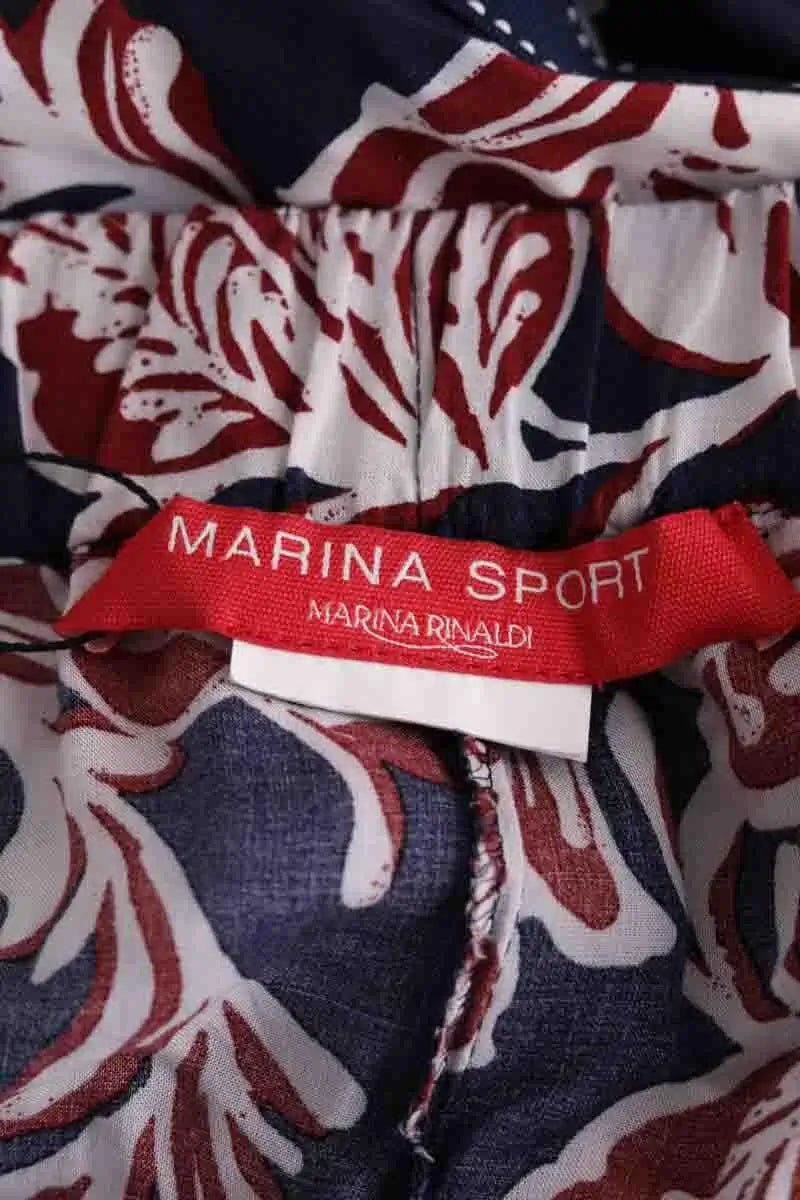 Pantalon Marina Rinaldi Bleu en Synthétique