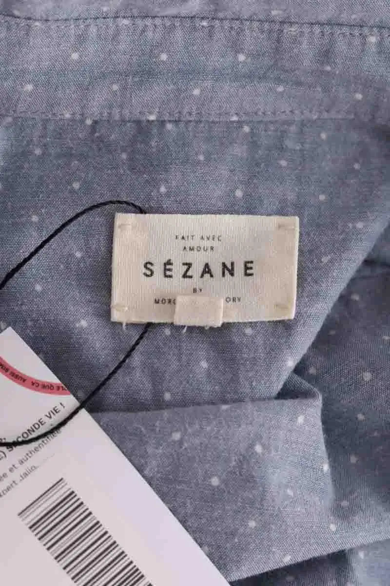 Chemise Sézane Gris en Coton
