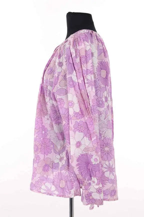 Blouse Antik Batik Violet en Coton