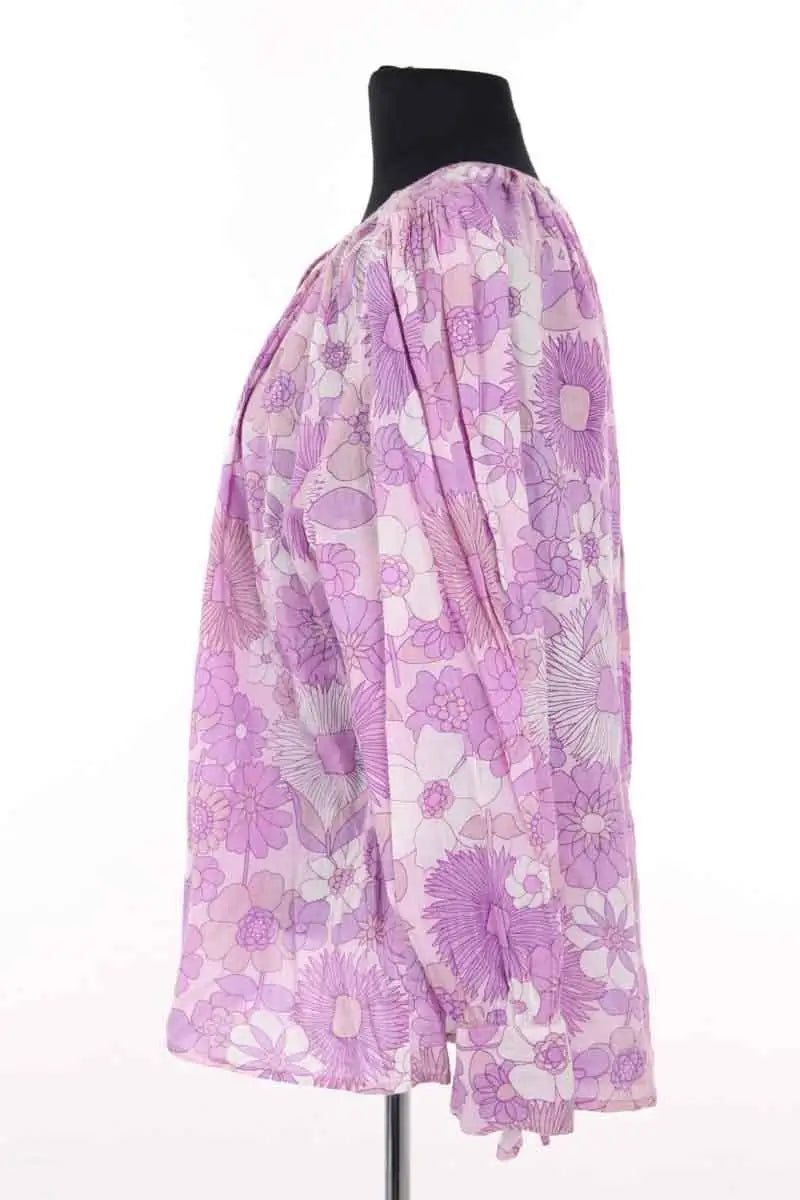 Blouse Antik Batik Violet en Coton