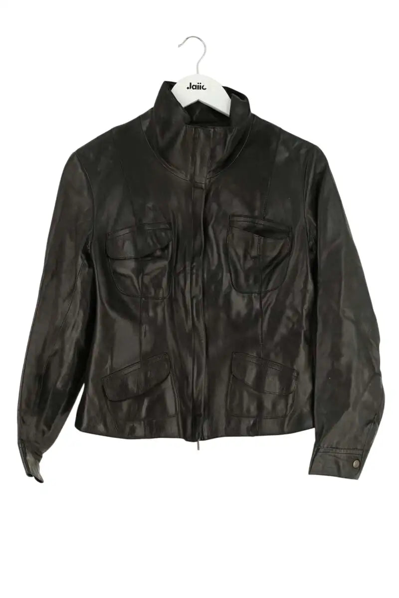 Veste Gerard Darel Noir en Cuir, taille XXL - Seconde Main