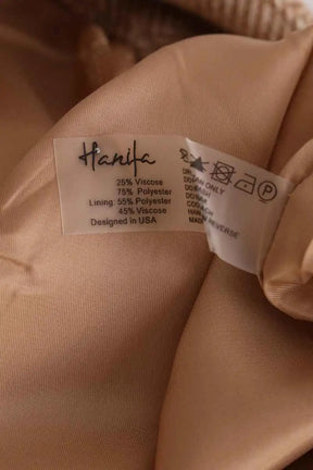 Pantalon large Hanifa Beige en Viscose