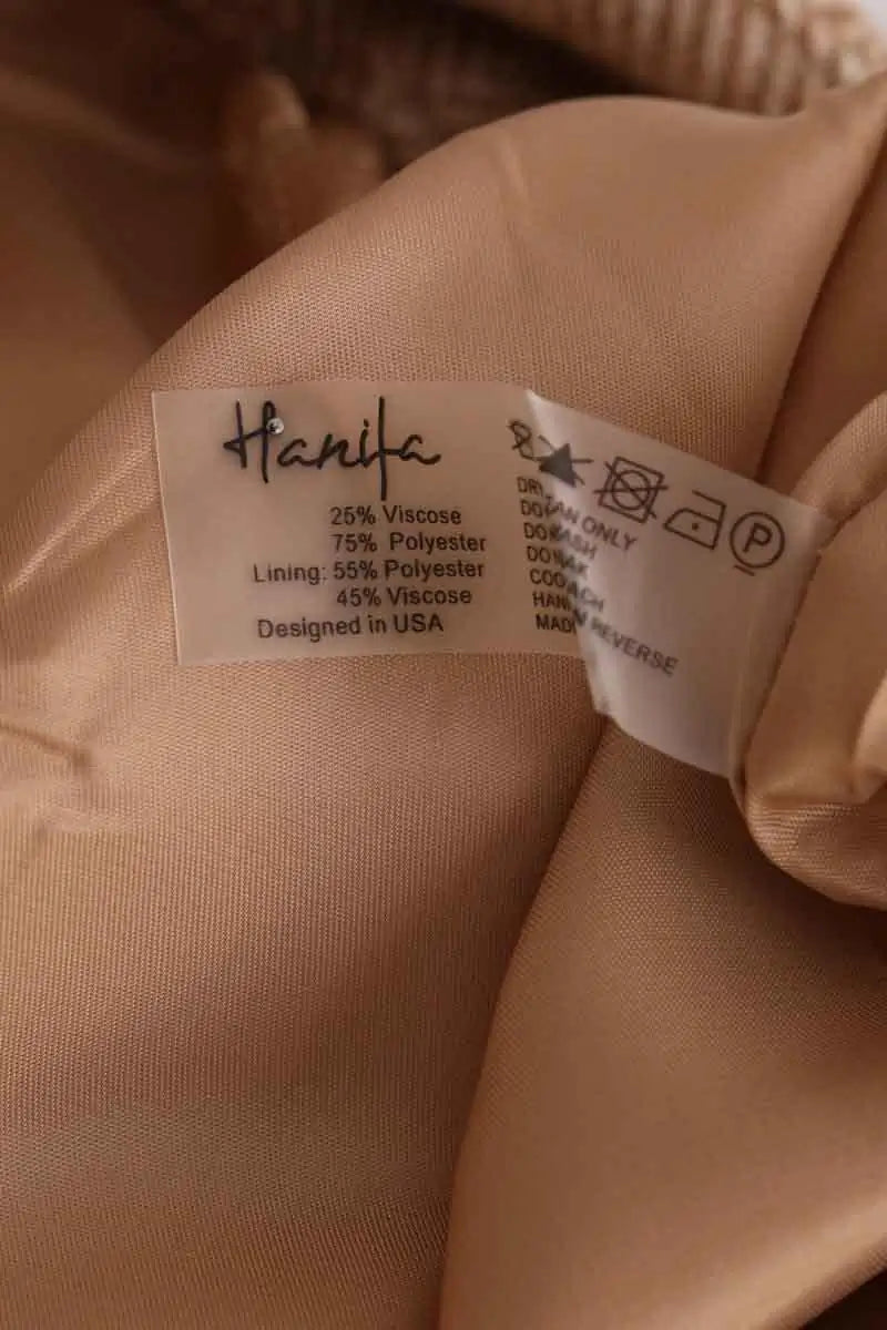 Pantalon large Hanifa Beige en Viscose