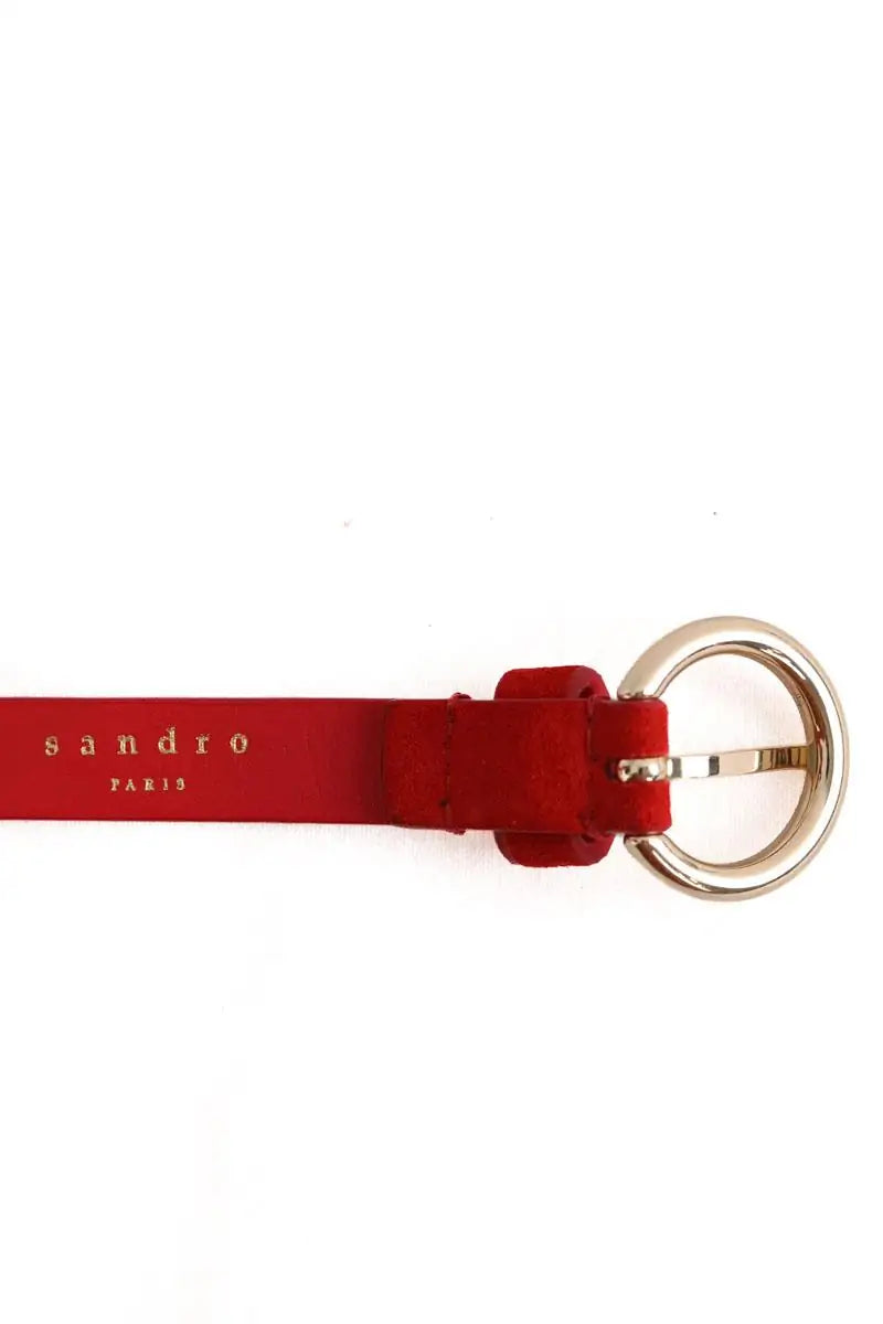Ceinture en cuir Sandro Rouge en Cuir