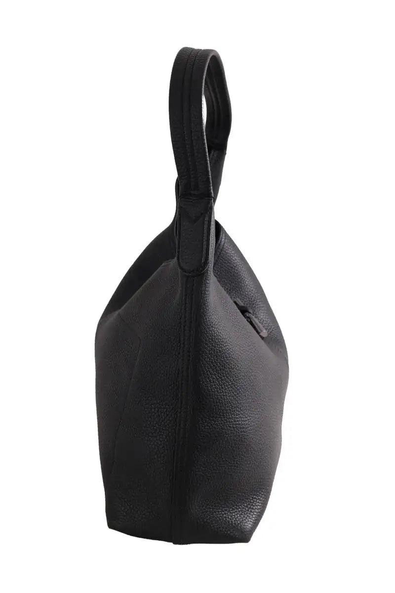 Sac porté épaule Longchamp Roseau Noir en Cuir