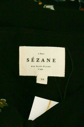 Blouse Sézane Noir en Viscose