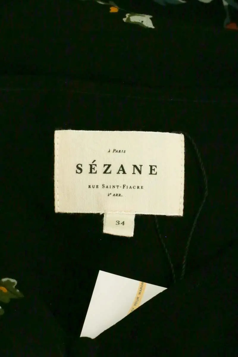Blouse Sézane Noir en Viscose