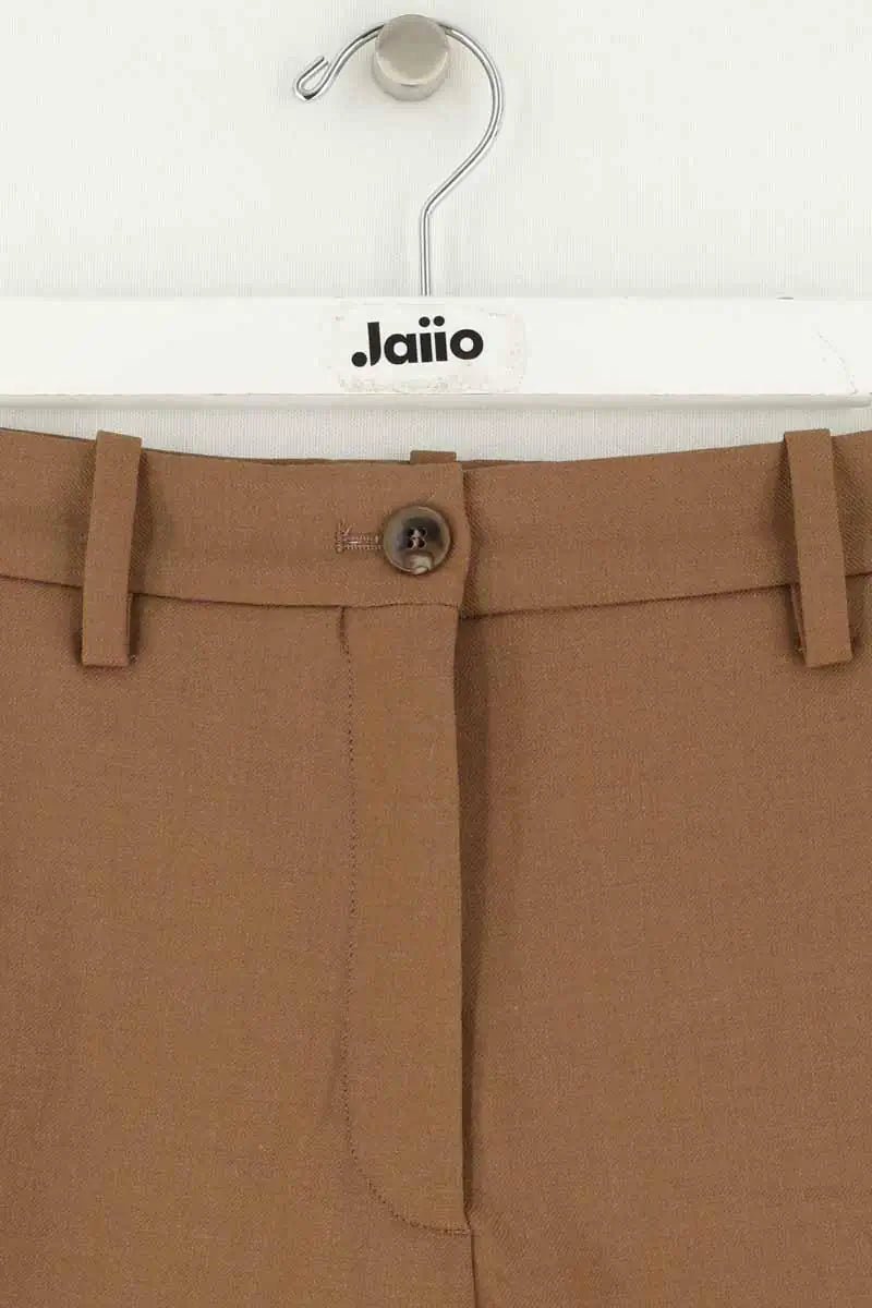 Pantalon Maje Marron en Laine