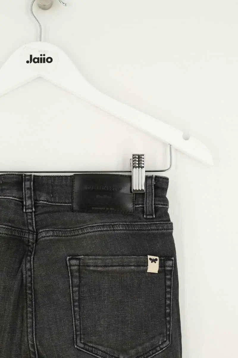 Jean droit Max Mara Anthracite en Coton