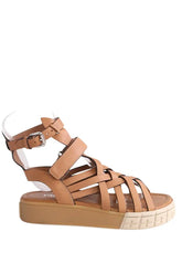 Sandales Prada Camel en Cuir, taille 36 - Seconde Main