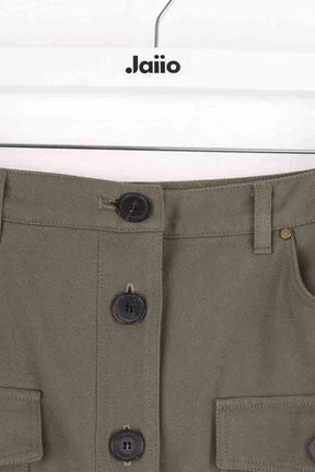 Jupe The Kooples Kaki en Coton