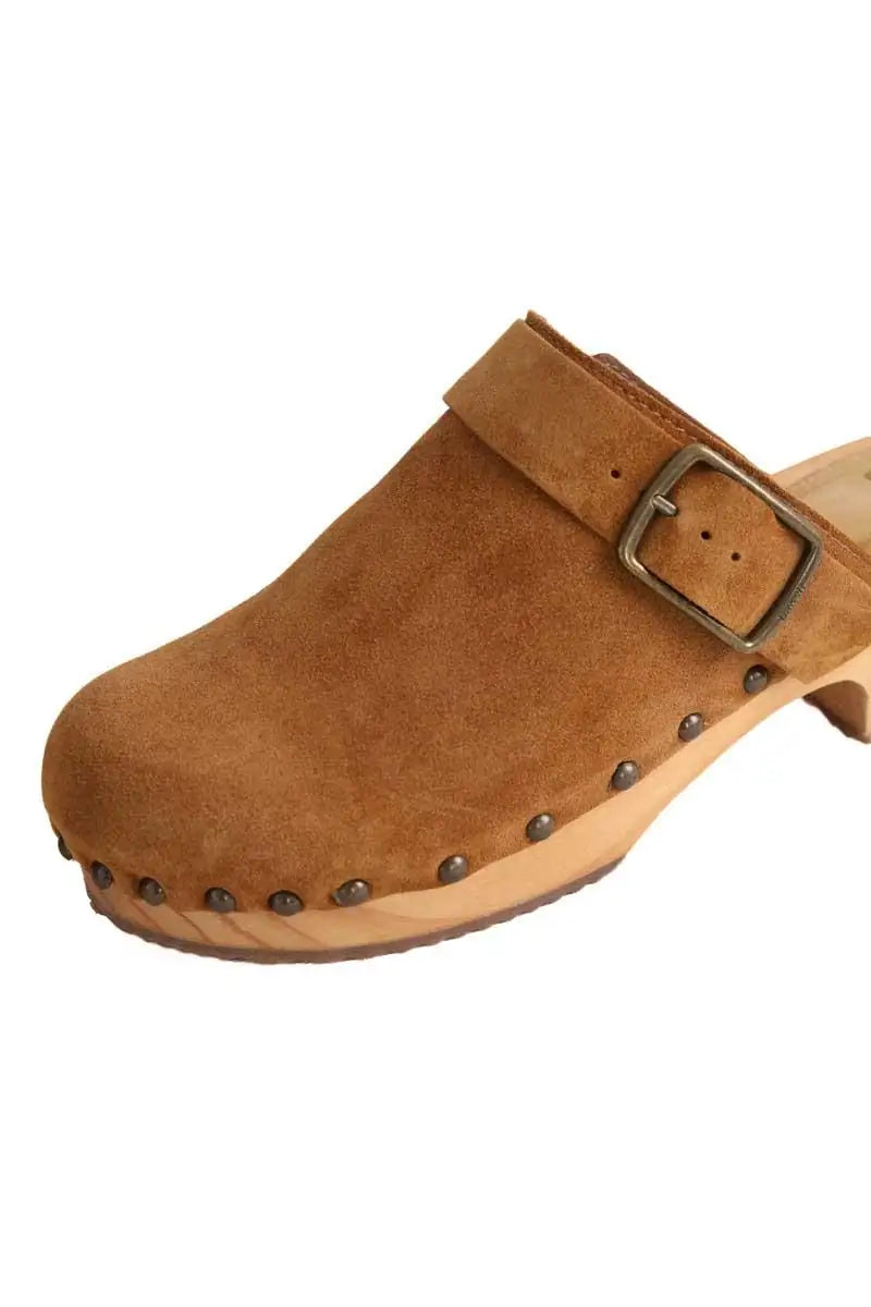 Sabots Ba&Sh Camel en Daim