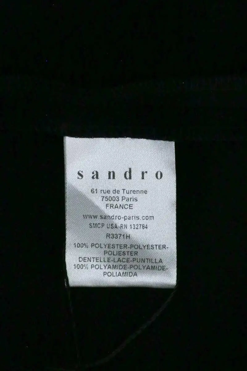 Robe Sandro Noir en Synthétique