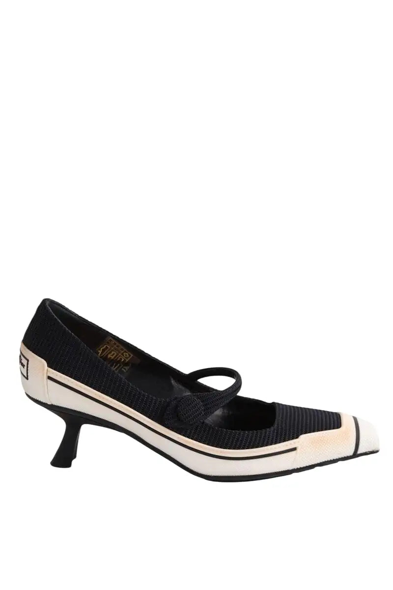 Talons Dior Noir en Tissu, taille 36 - Seconde Main