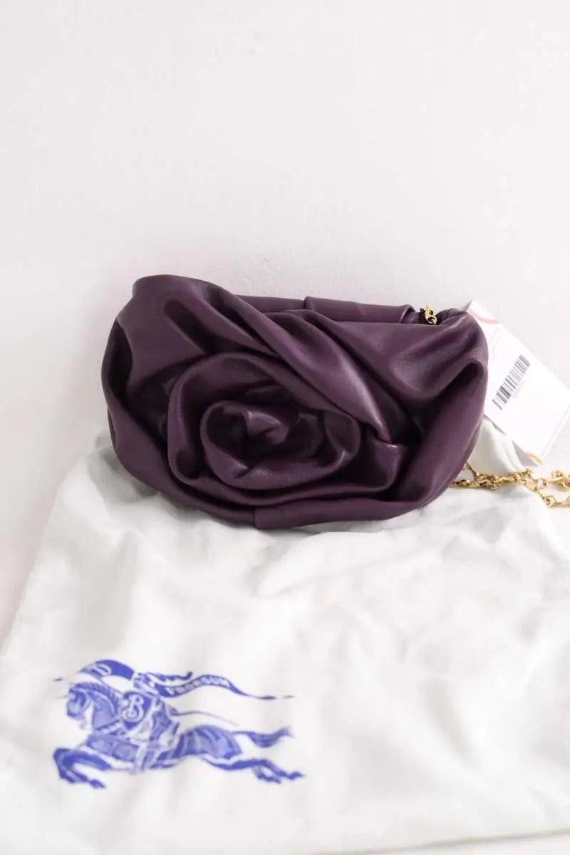 Mini sac Burberry Violet en Cuir
