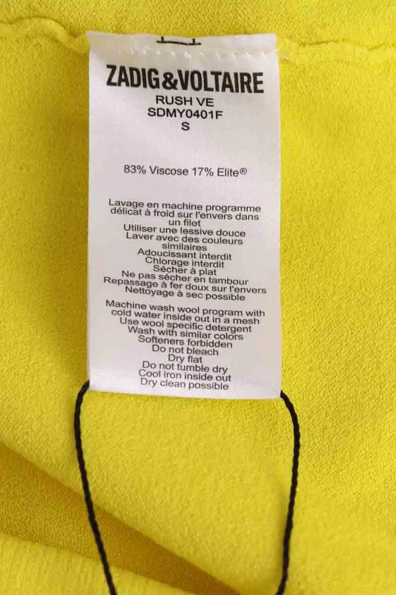 Robe Zadig & Voltaire Jaune en Viscose