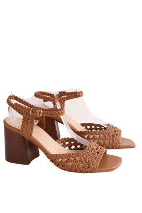 Talons Souliers Martinez Marron en Cuir