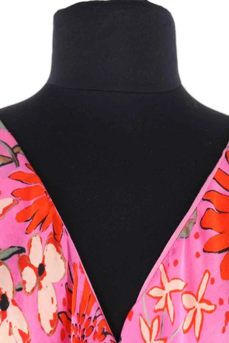 Robe Sézane Rose en Soie