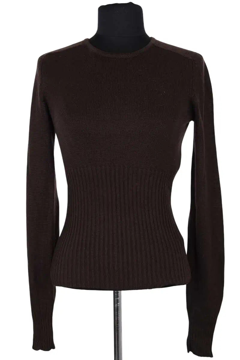 Top Sportmax Marron en Soie, taille S - Seconde Main