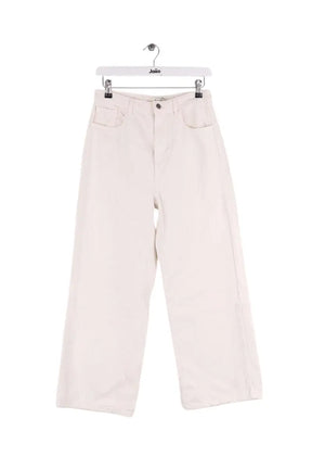 Jean large Balzac Ecru en Coton, taille S - Seconde Main