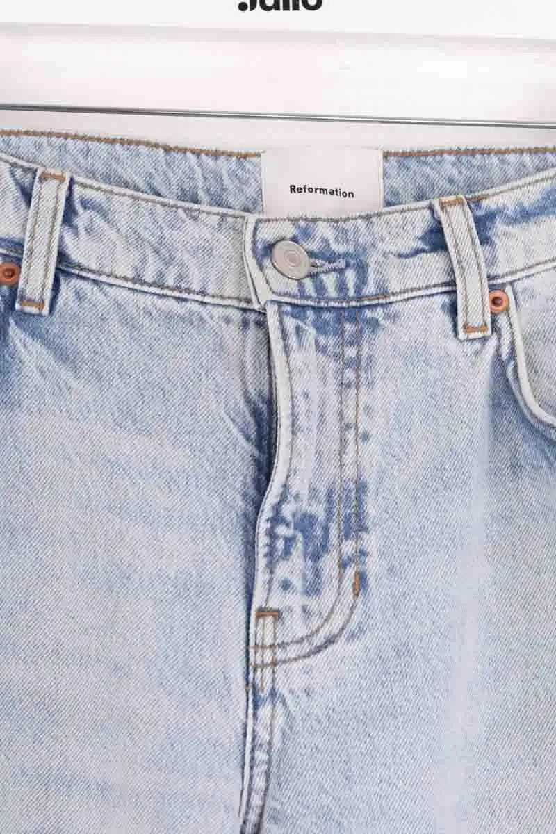 Jean large Reformation Bleu en Coton