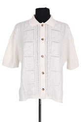 Chemise Maison Montagut Ecru en Coton, taille S - Seconde Main