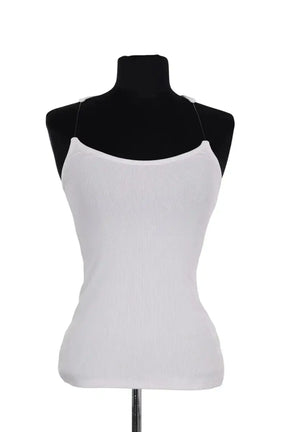 Top sans manche Y/Project Blanc en Coton, taille XS - Seconde Main