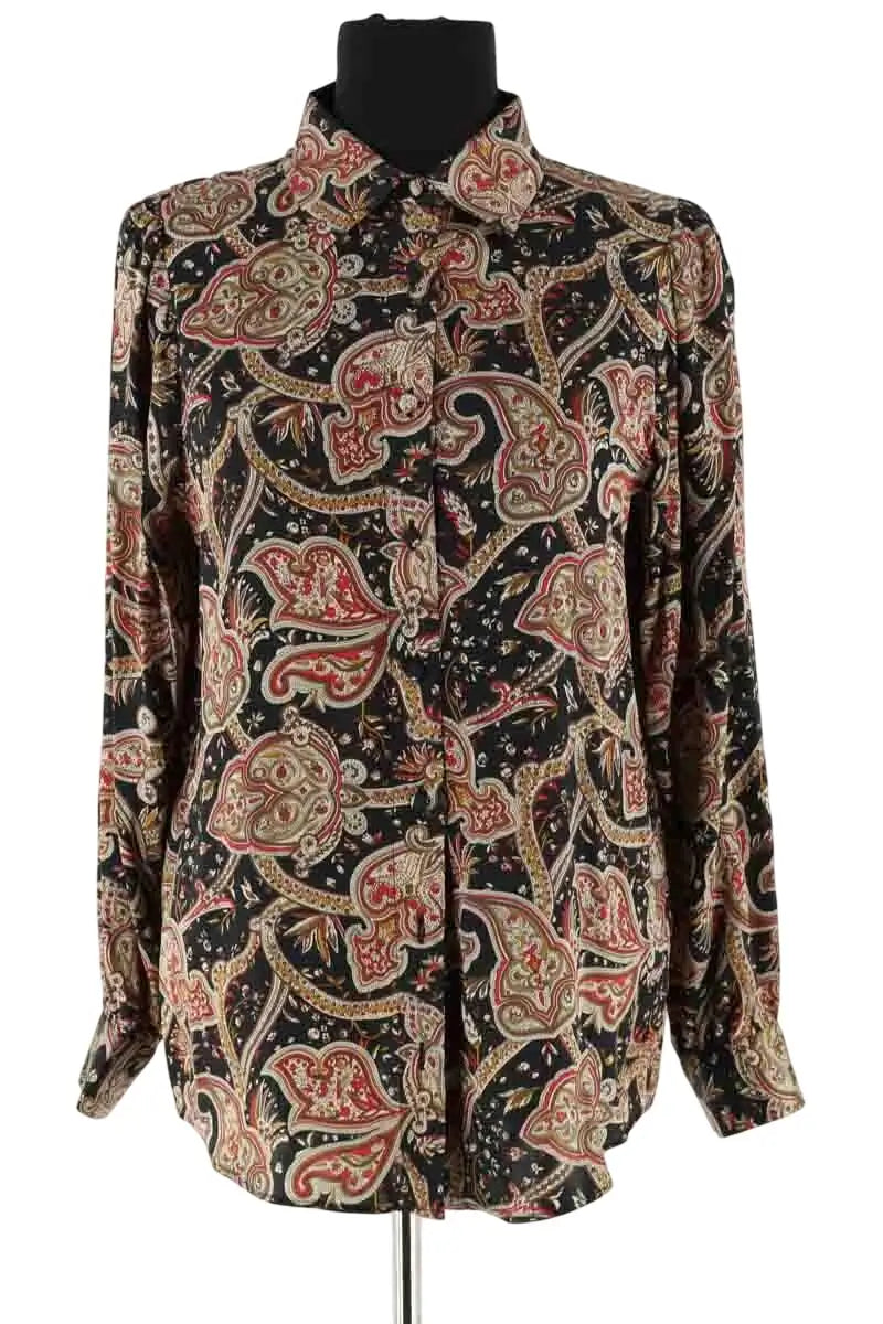 Chemise The Kooples Noir en Soie, taille S - Seconde Main
