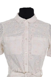 Robe Sézane Ecru en Coton, taille XS - Seconde Main