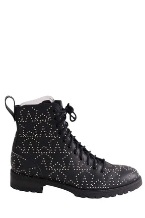Boots à lacets Jimmy Choo Noir en Cuir, taille 40 - Seconde Main