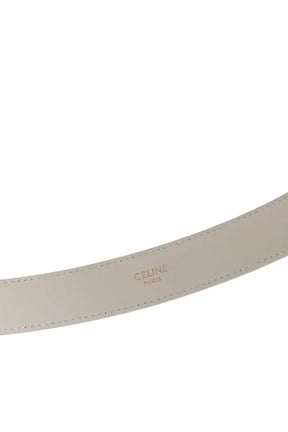 Ceinture en cuir Celine Triomphe Blanc en Cuir