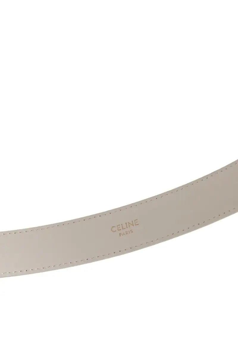 Ceinture en cuir Celine Triomphe Blanc en Cuir