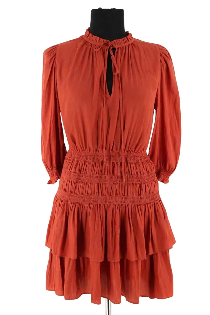 Robe Maje Orange en Synthétique, taille S - Seconde Main