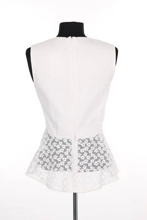Blouse Maje Blanc en Synthétique
