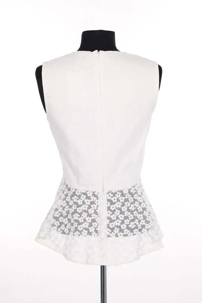 Blouse Maje Blanc en Synthétique