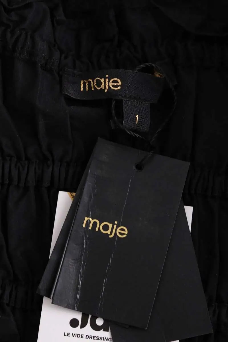 Top sans manche Maje Noir en Synthétique