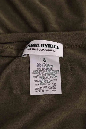 Top Sonia Rykiel Kaki en Synthétique