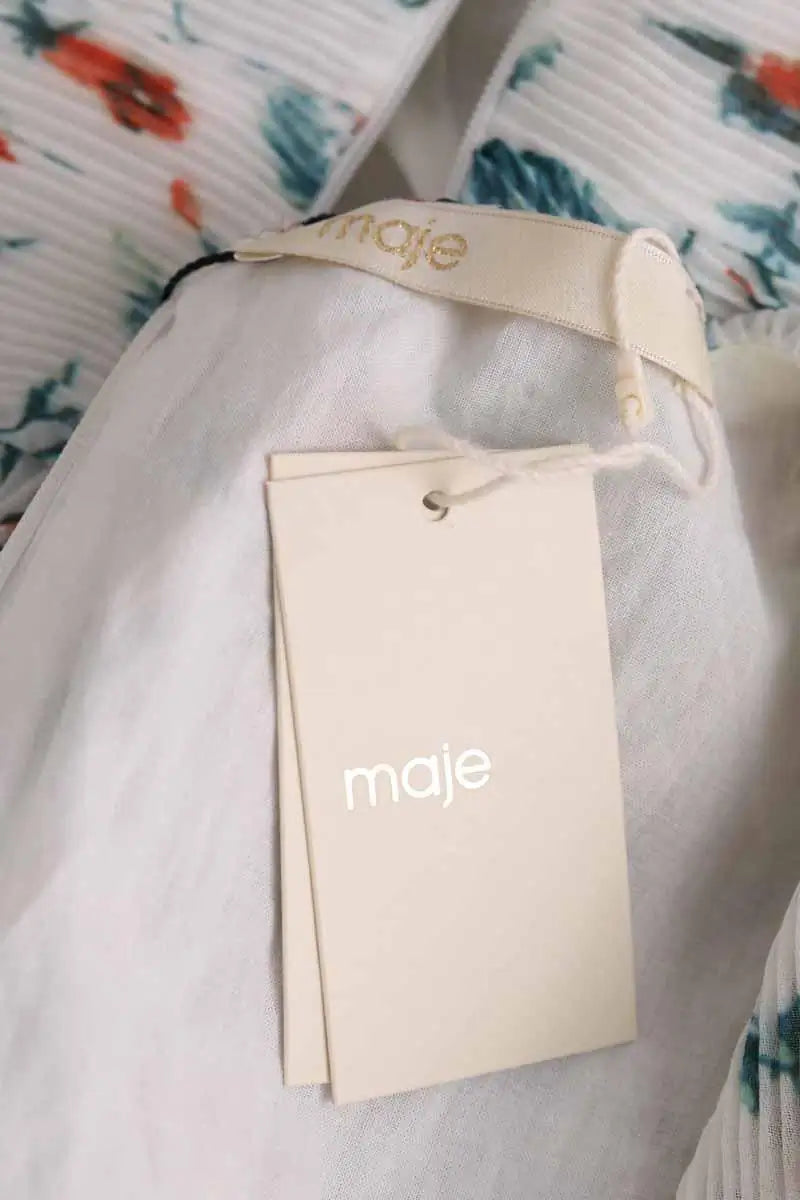 Robe Maje Blanc en Viscose