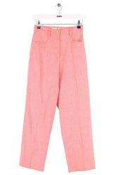 Pantalon droit Momoni Rose en Lin, taille XS - Seconde Main