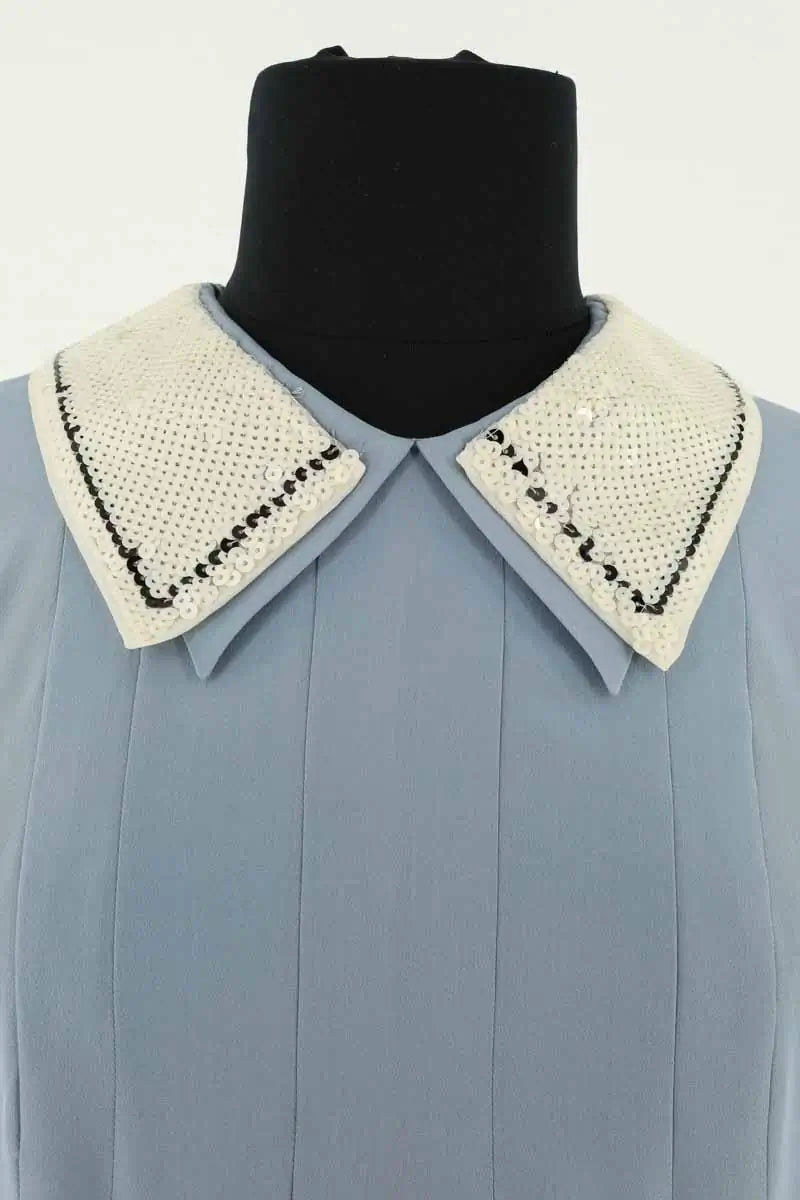 Robe Prada Bleu en Soie