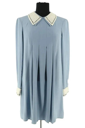 Robe Prada Bleu en Soie, taille XS - Seconde Main