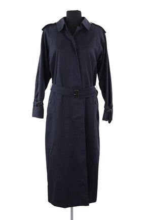Trench-coat Burberry Marine en Coton, taille M - Seconde Main