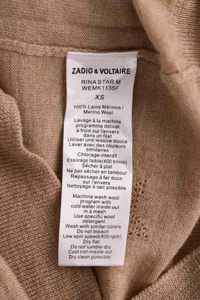 Pull Zadig & Voltaire Camel en Laine