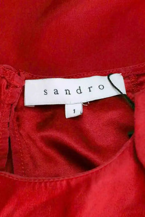 Top Sandro Rouge en Soie