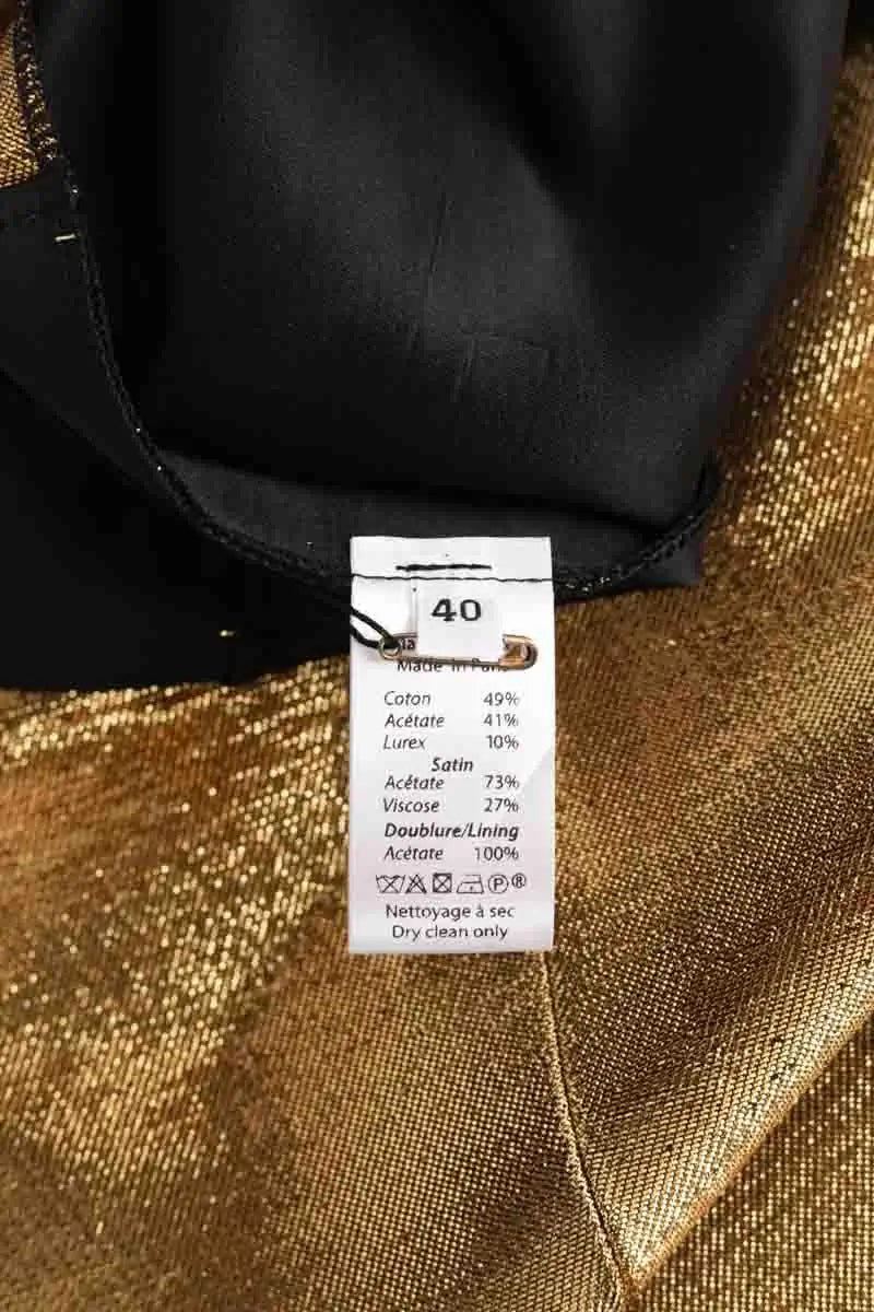 Pantalon droit Pallas Doré en Synthétique