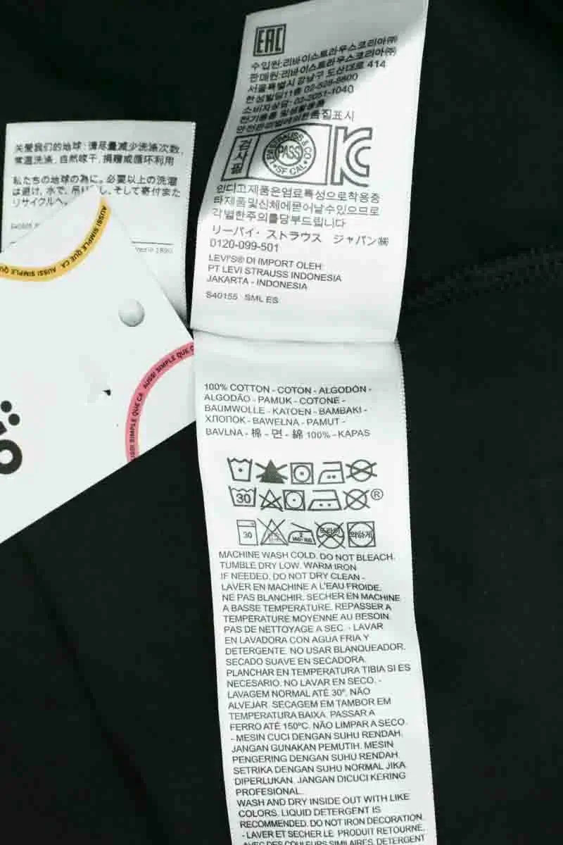 T-shirt Levi's Noir en Coton